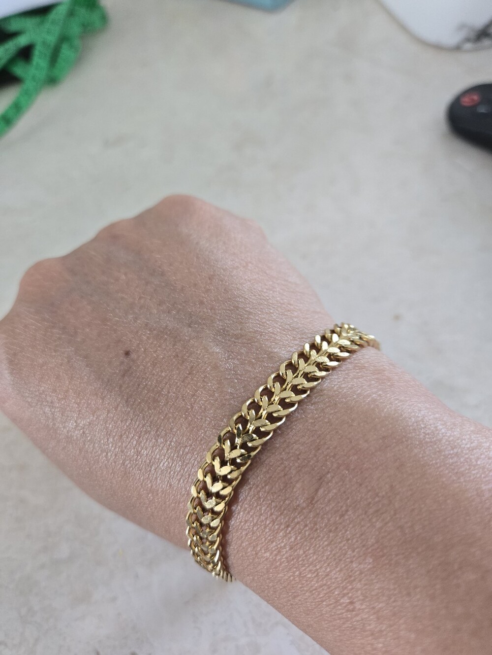 Brand New Heartbiz Stainless Steel Gold Plated Double Cuban Link Bracelet